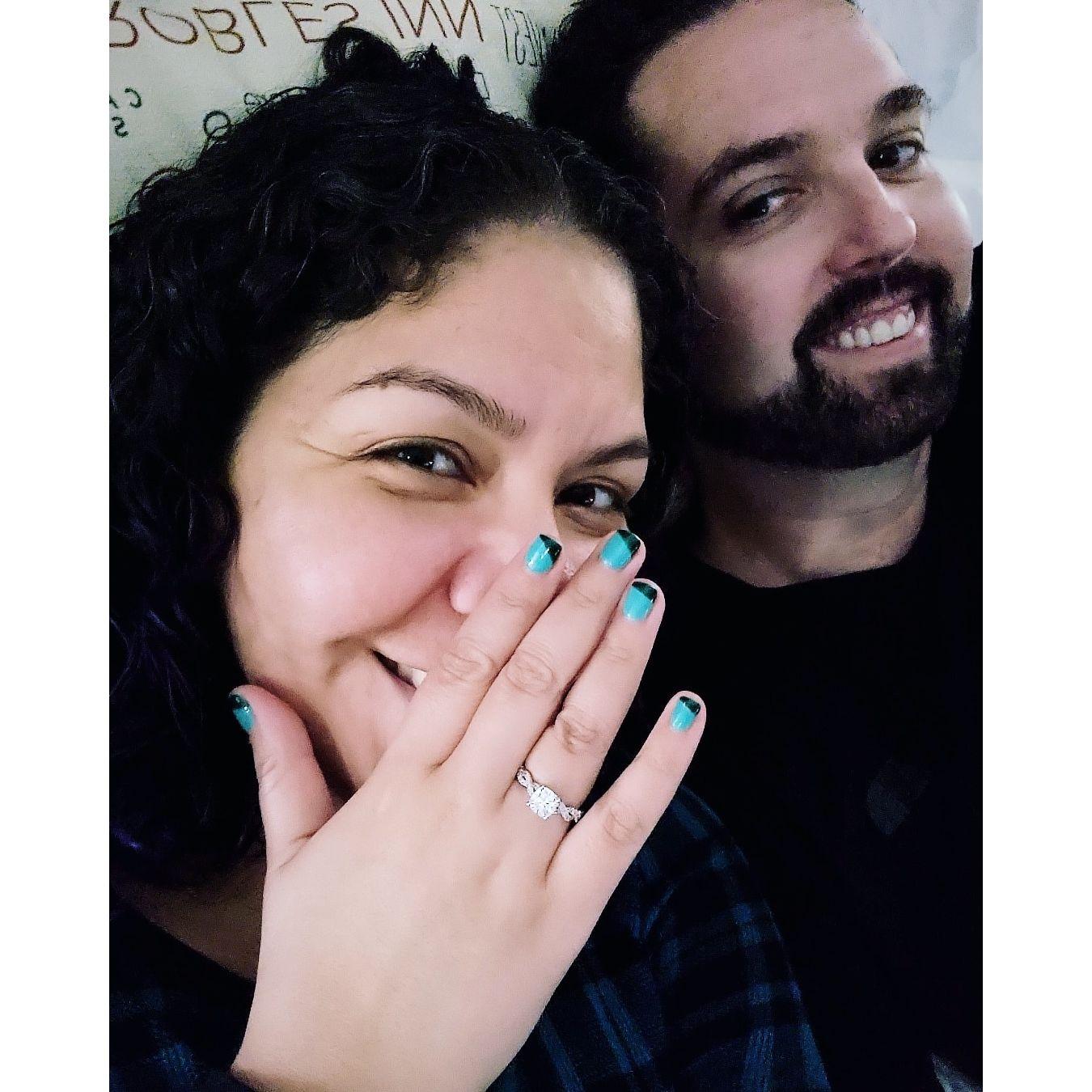 The night we got engaged in Paso Robles!