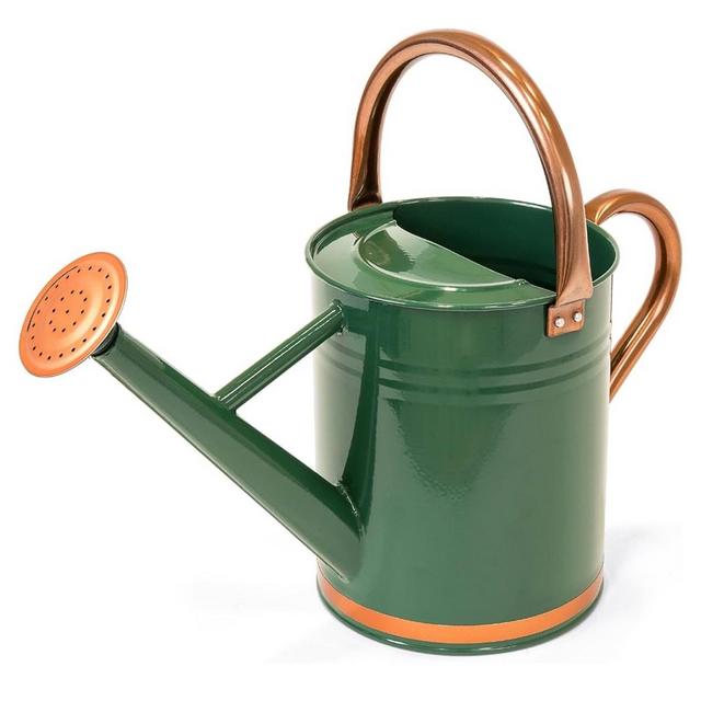 Best Choice Products 1-Gallon Lightweight Galvanized Steel Gardening Watering Can w/O-Ring, Top Handle, and Copper Accents