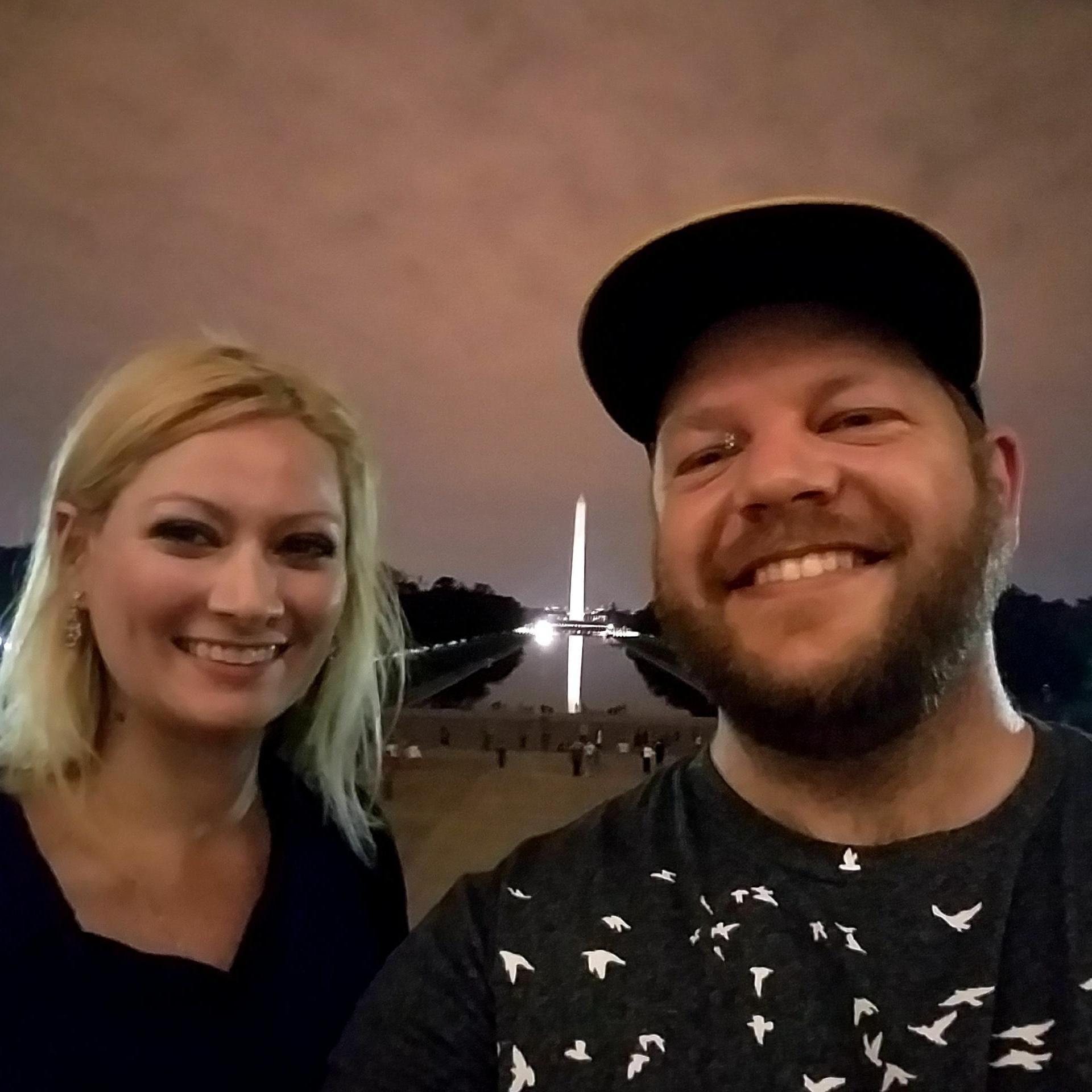 Washington Monument at night; August, 2017