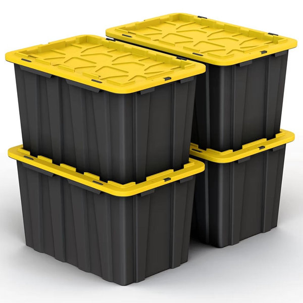 Lifetime Home 4-Piece 17-Gallon Plastic Storage Bin