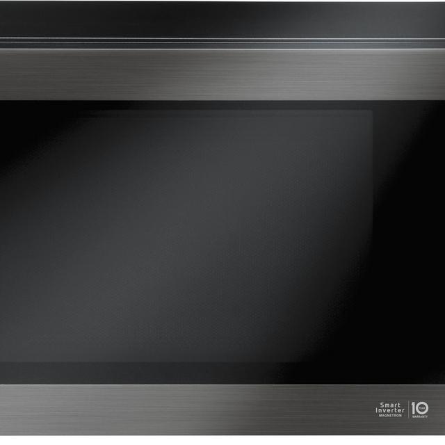 LG - NeoChef 1.5 Cu. Ft. Mid-Size Microwave - Black stainless steel
