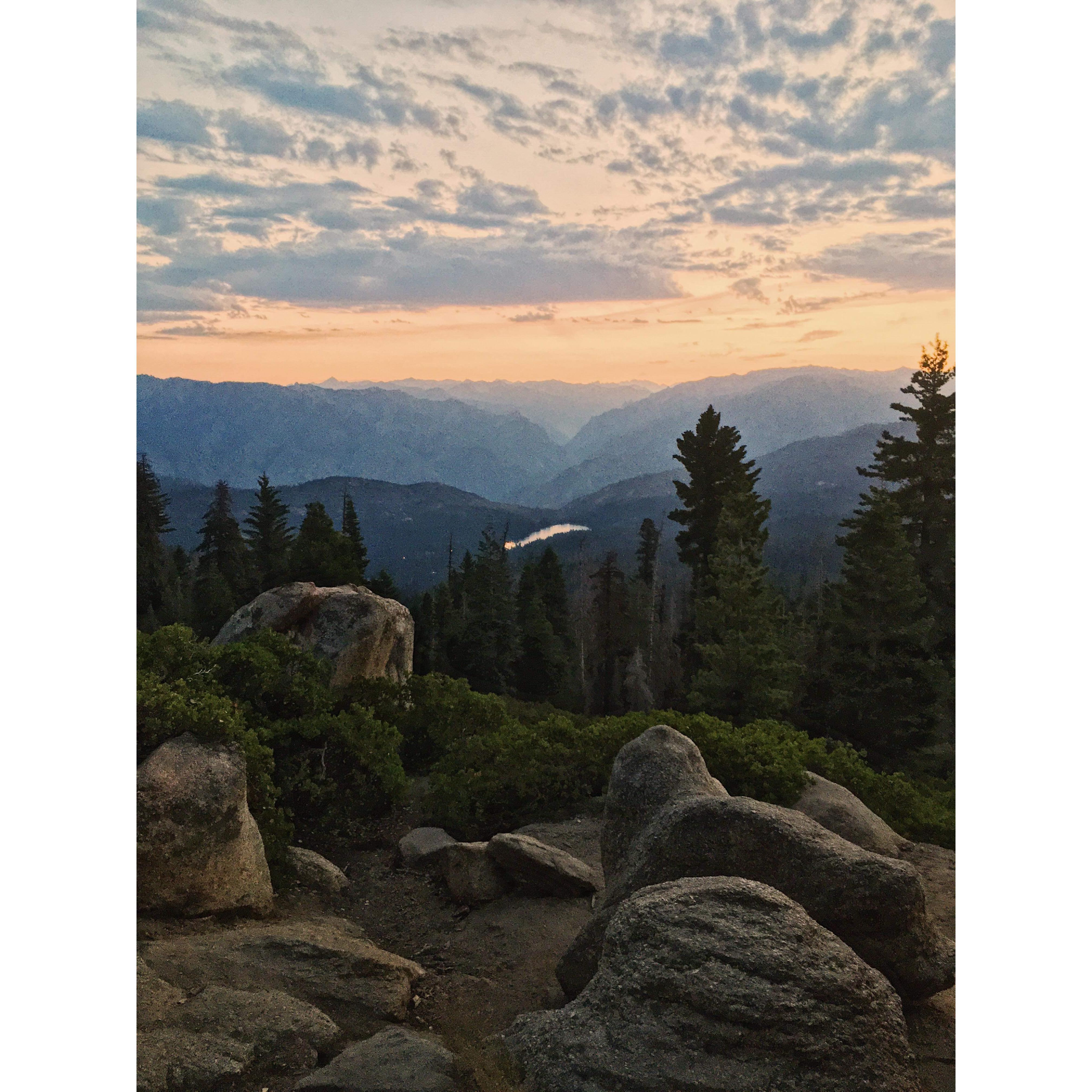 sunrise over hume lake where we fell in love