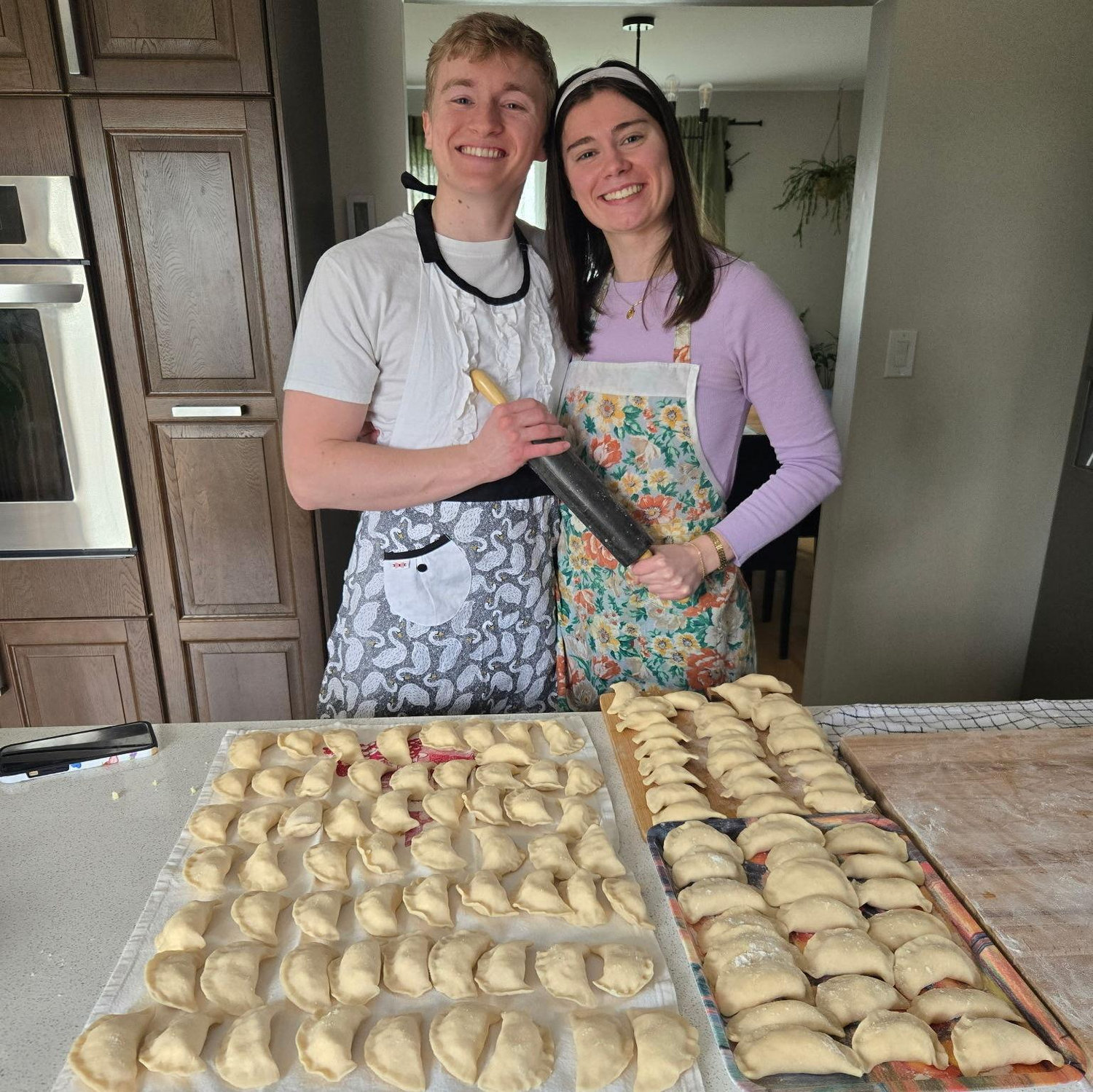 April 19, 2025. Making homemade pierogis with the Baran family. So much fun!!