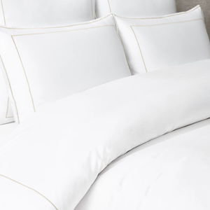 Restoration Hardware Italian Framed Sateen Duvet Cover (COLOR: SAND; SIZE: KING)