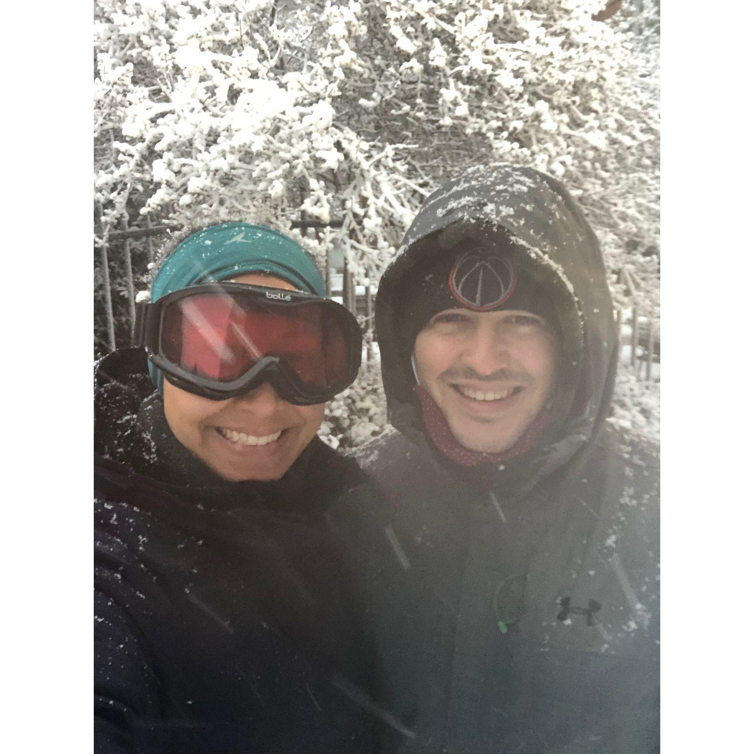 Veronica loves the snow and Trevor loves that Veronica loves the snow
