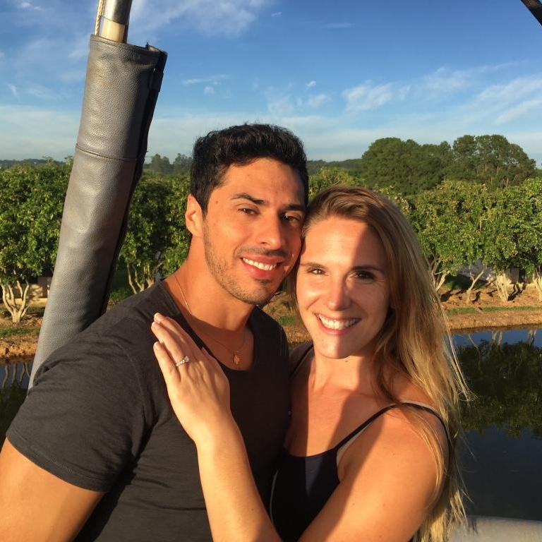 After Filipe proposed in a hot air balloon ride. Brazil, 2017