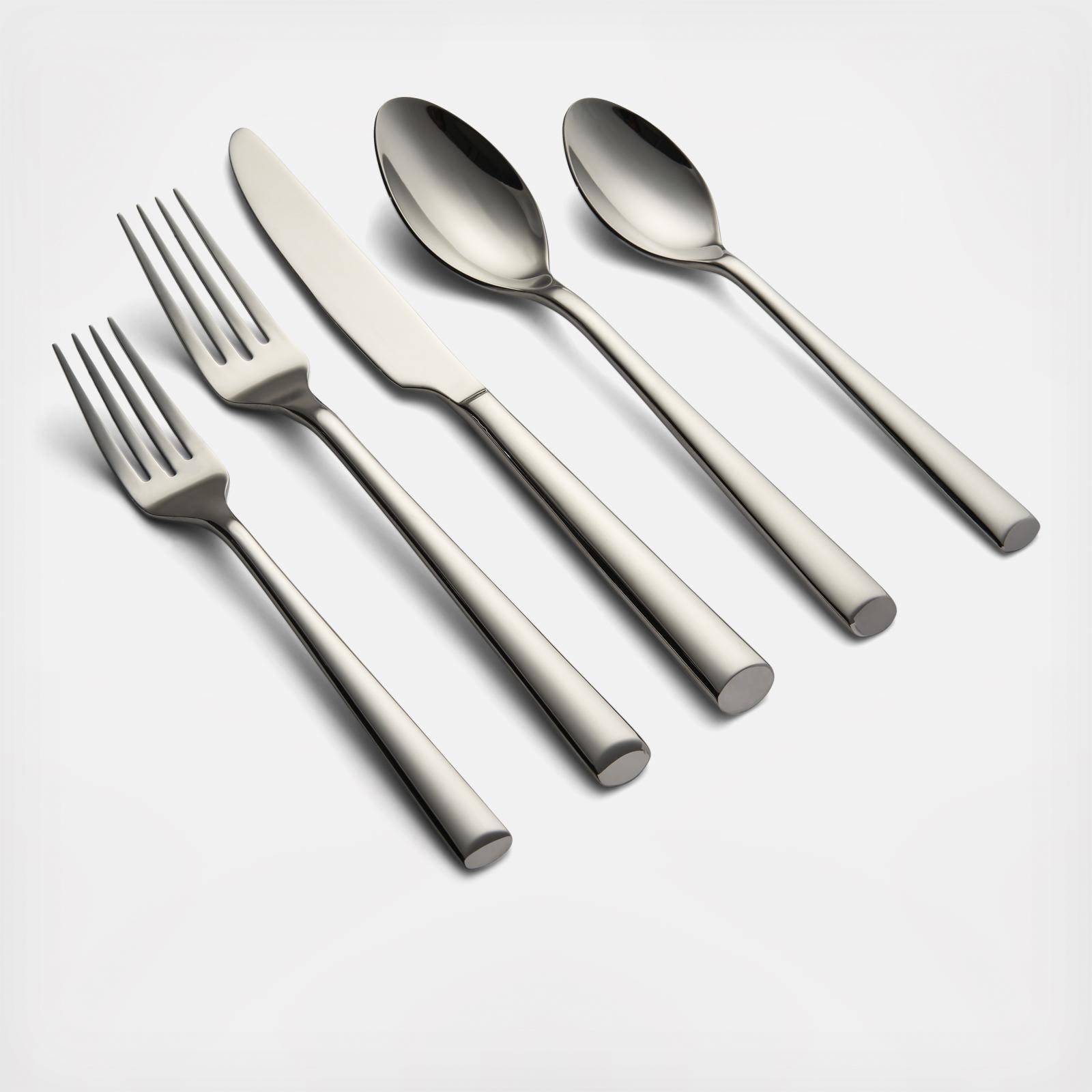 Cambridge Silversmiths Eloquence Black Satin 20-Piece Flatware Set