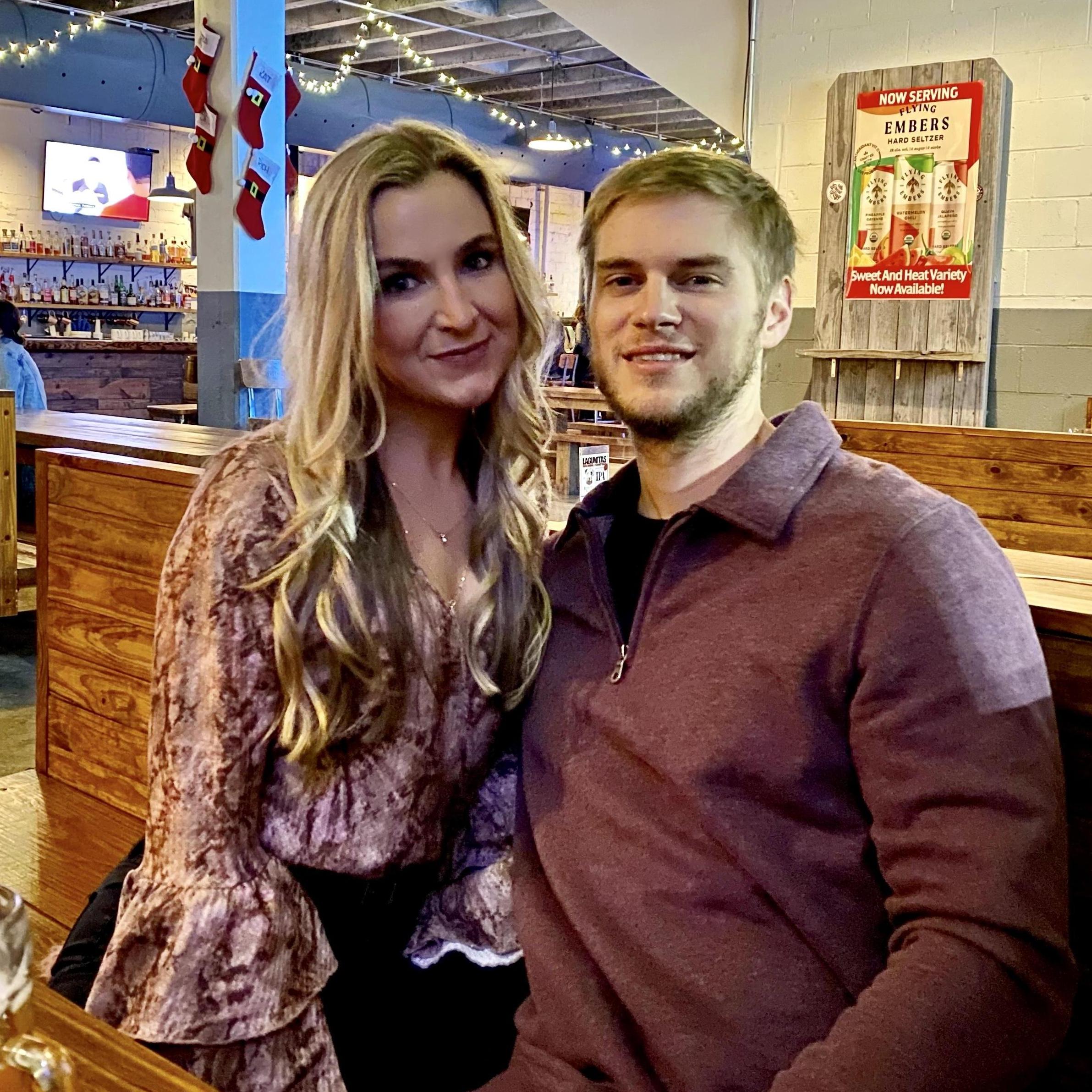 We matched on BUMBLE, and met on Black Friday in November of 2019!