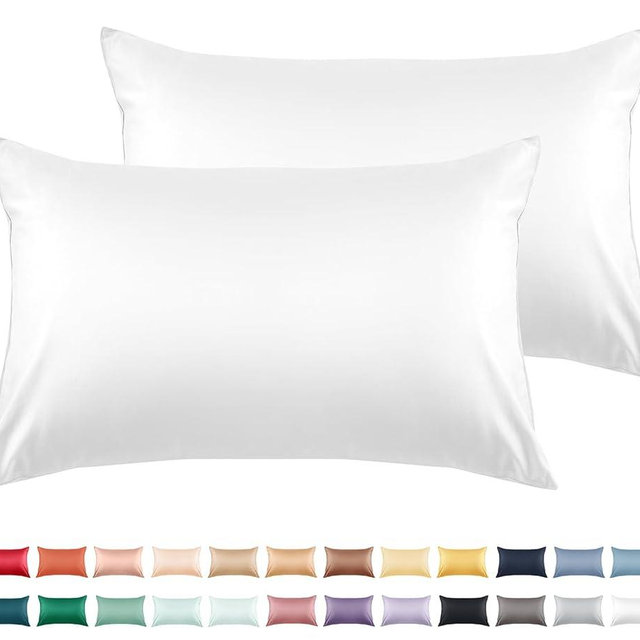 Warmstar Cotton Pillow Cases King Size Set of 2, 600 Thread Count Pillowcases 20x36 Inches, Soft Long Staple Cotton Pillowcases Breathable with Envelope Closure,White