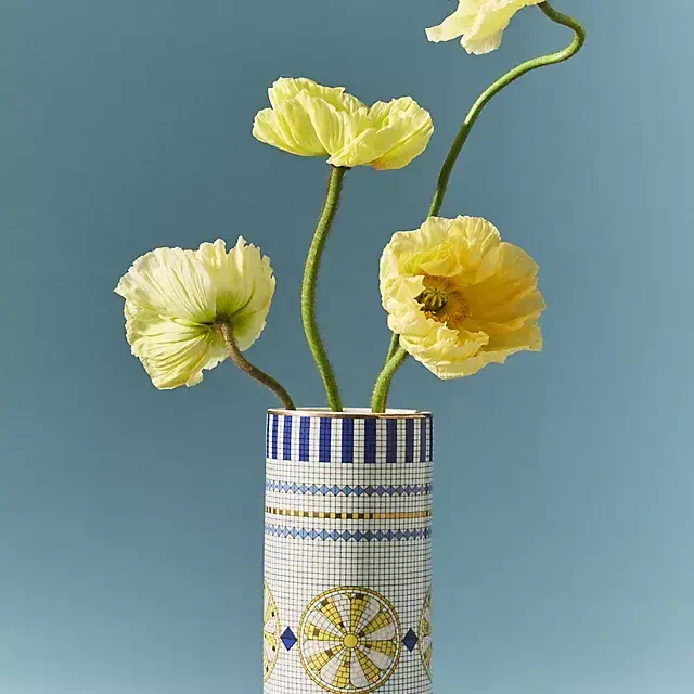Bistro Tile Stoneware Vase: Italy Edition