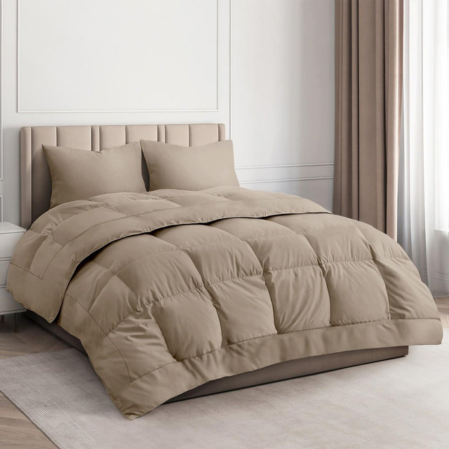 CGK Linens Goose Down Alternative Comforter in Cream, Size King