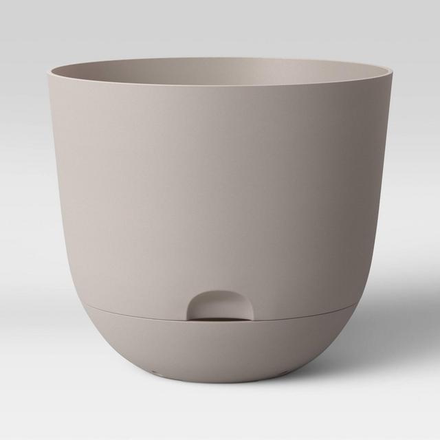 8" Self Watering Planter Pewter Gray - Room Essentials™