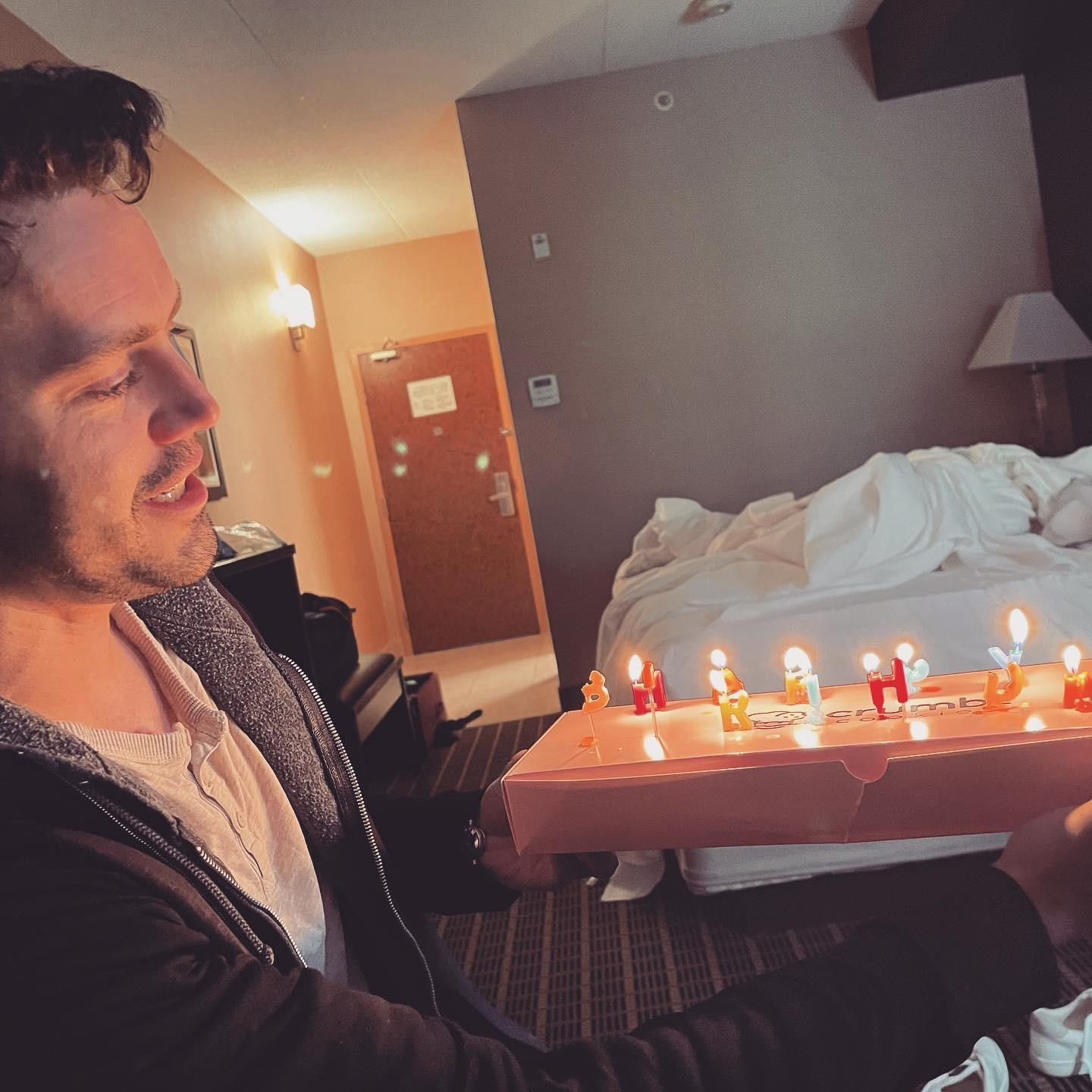 I love Crumbl, so he put candles on the box for my birthday. The cookies said “give me your hand” IT WAS PERFECT!!!! 🤩