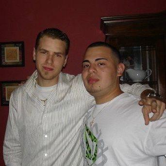 Chris & groomsman Fernando back in the day