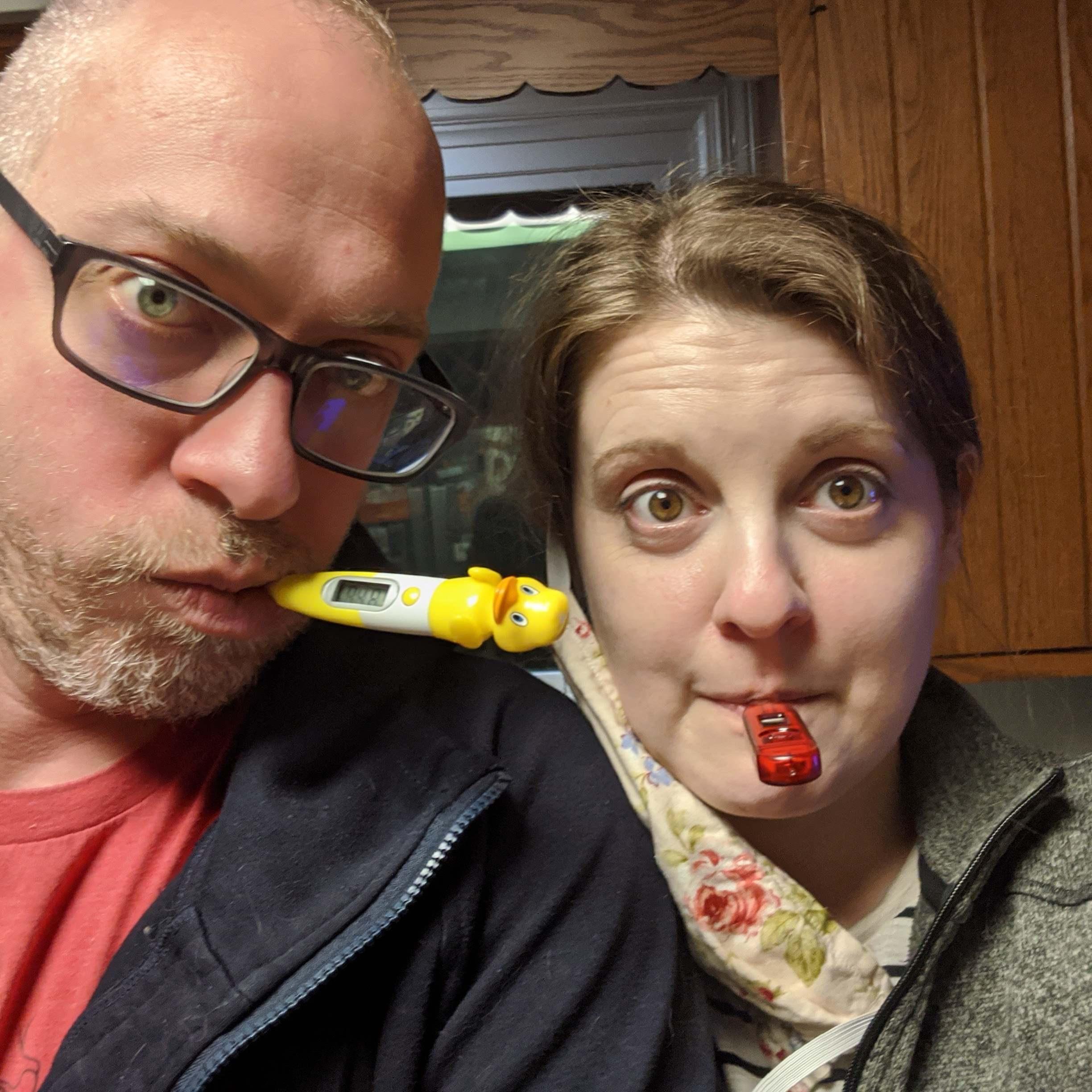 After a potential Covid exposure, we were taking our temps multiple times a day. Luckily, we stayed healthy.
