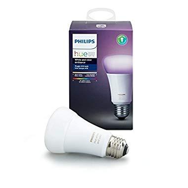 Philips Hue White and Color Ambiance A19 60W Equivalent Dimmable LED Smart Light Bulb, 1 Smart Bulb, Works with Alexa, Apple HomeKit, and Google Assistant (All US Residents)