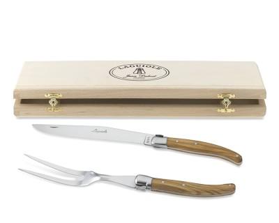 Laguiole Jean Dubost Olivewood Carving Set