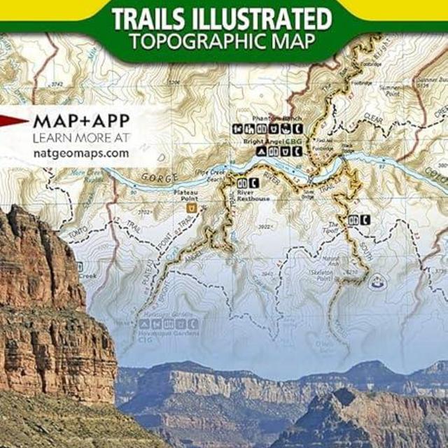 Grand Canyon, North and South Rims [Grand Canyon National Park] (National Geographic Trails Illustrated Map)