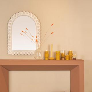 Alice Arched Raised Scallop Wall Mirror