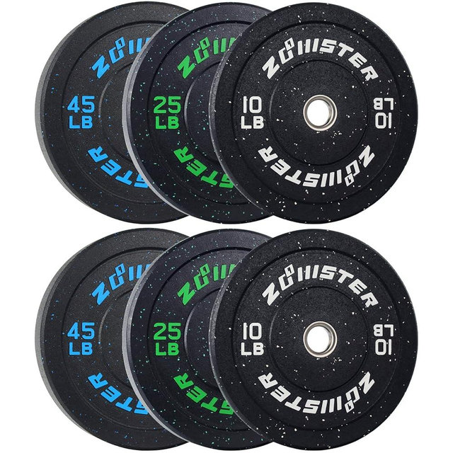 Bumper Plate Olympic Weight Plate High Bounce Bumper Weight Plate with Steel Insert Strength Training Weight Lifting Plate