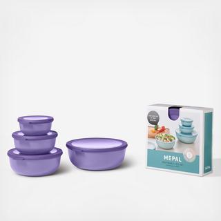 Cirqula Shallow 8-Piece Storage Bowl Set
