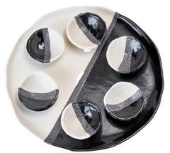 Sarah Sedar Plate Noir Blanc - Style Union Home