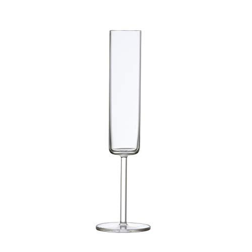 Schott Zwiesel 0074.119901 Tritan Crystal Modo Stemware Set of 4 Champagne Flute Glasses, 5.5-Ounce, Clear
