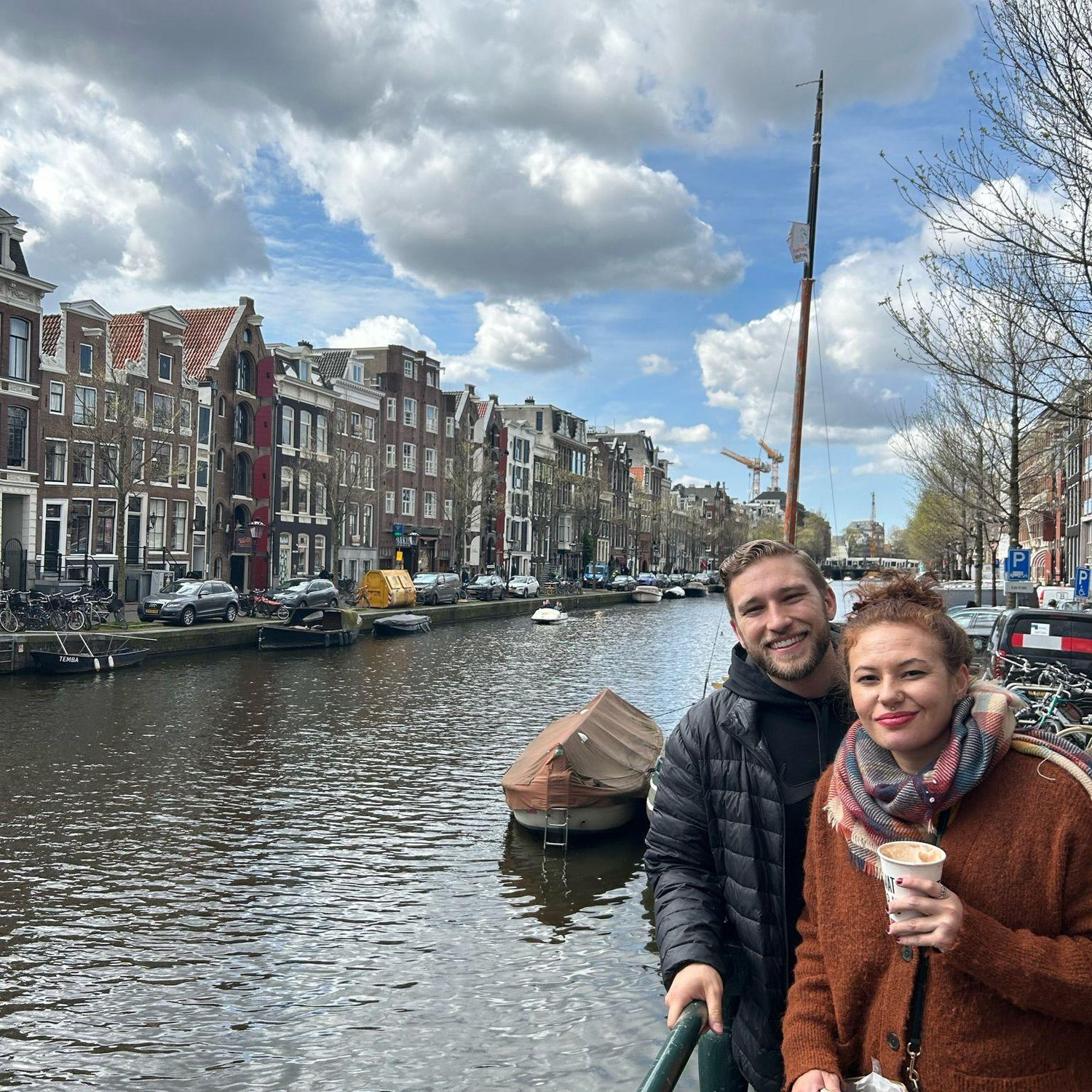 coffee along the canals in Amsterdam