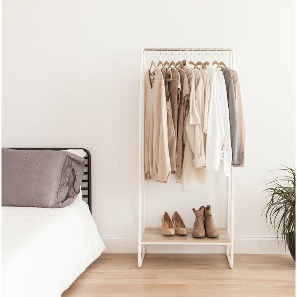 Garment Rack (White & Brown)