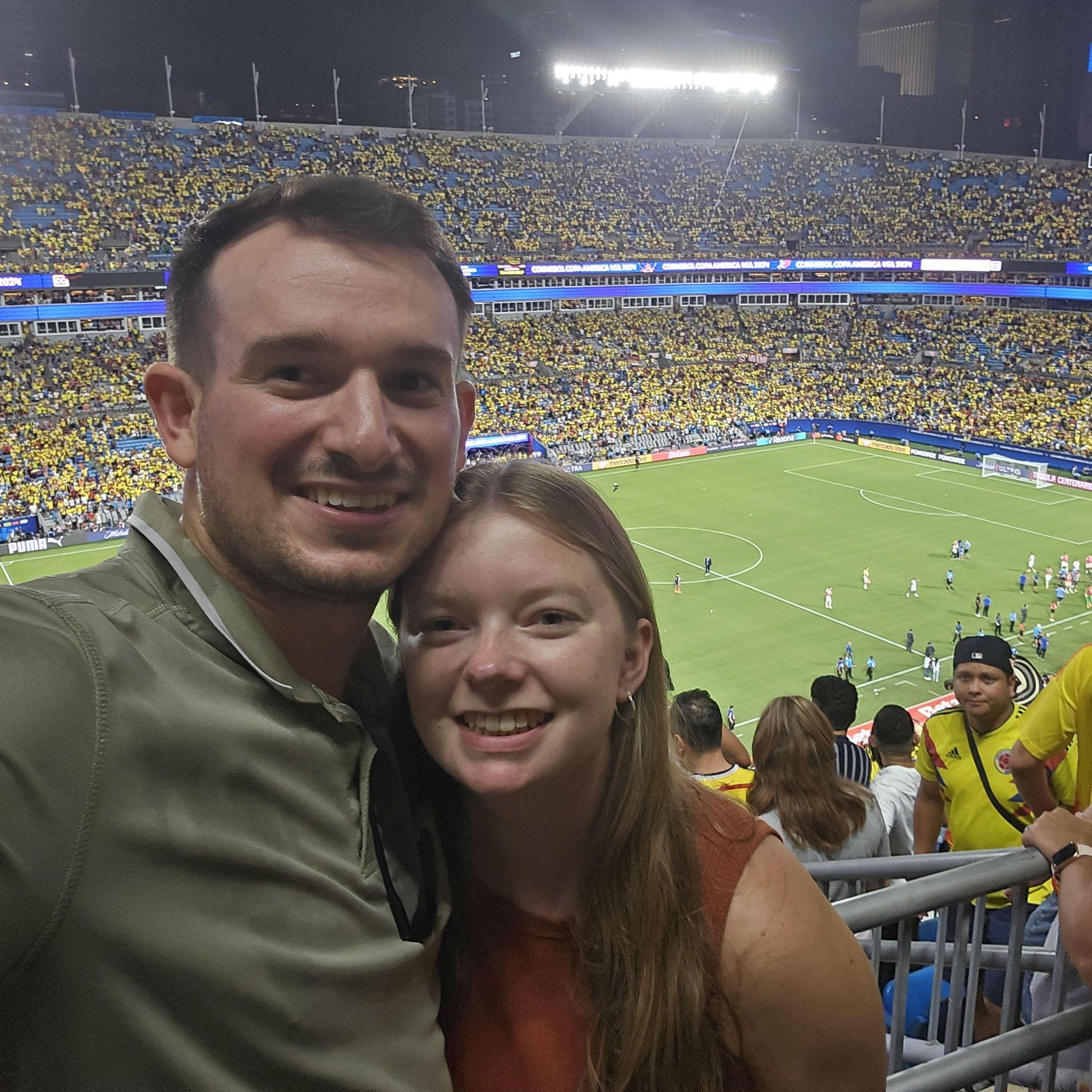 Colombia game in Charlotte, NC with Ryan