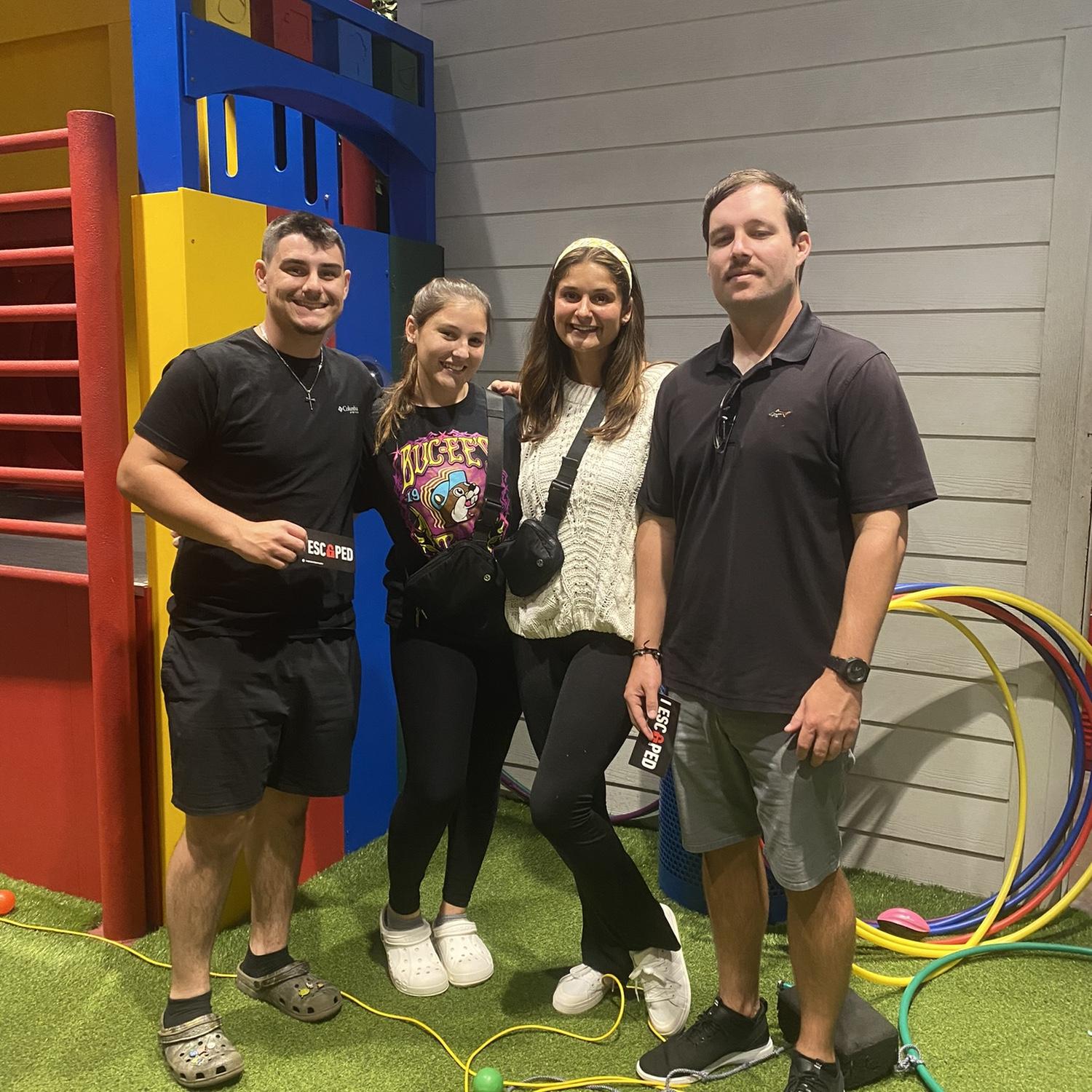 Escape room with Gianna and Bradley!