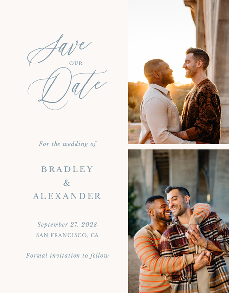 Andros Multiphoto | Linen | Zola Save The Dates