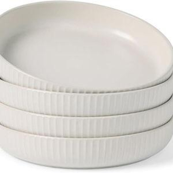 Famiware Starlight Large Pasta Bowls Matte White