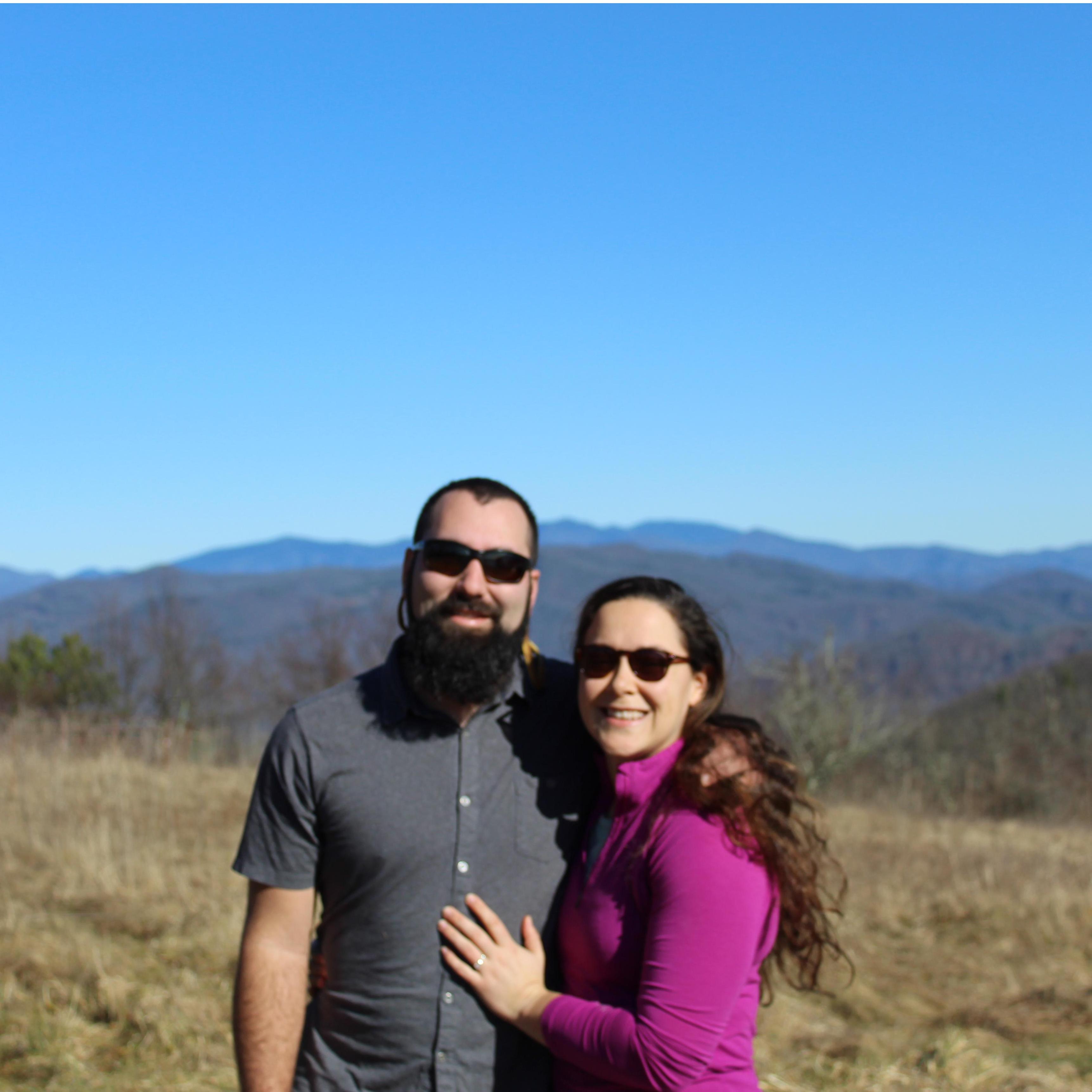 Jan. 2020. Asheville, NC. At the top of Trombatore Trail when we got engaged.