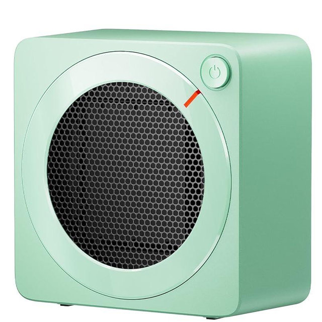 Gaiatop Mini Space Heater, Lightweight PTC Ceramic Fast Heating 500W Energy Efficient for Indoor Use, Overheating & 45° Tip-Over Protection, Portable Desk Electric Heaters for Office Home Green
