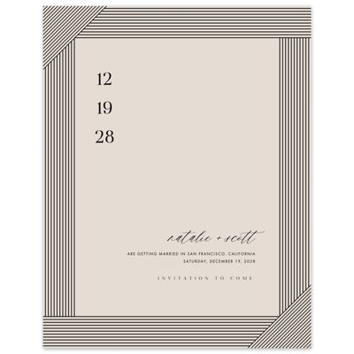 Beige Wedding Digital Save the Date - Callum Portrait