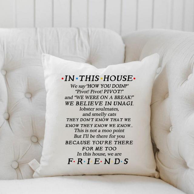 Friends tv show PILLOW,Friends TV Show Inspired Pillow Case, Housewarming Gift, Going Away Gift, Best Friend Gift Idea