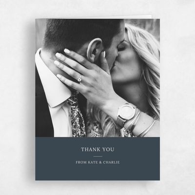 Navy, Blue Wedding Thank You - Stevens Photo