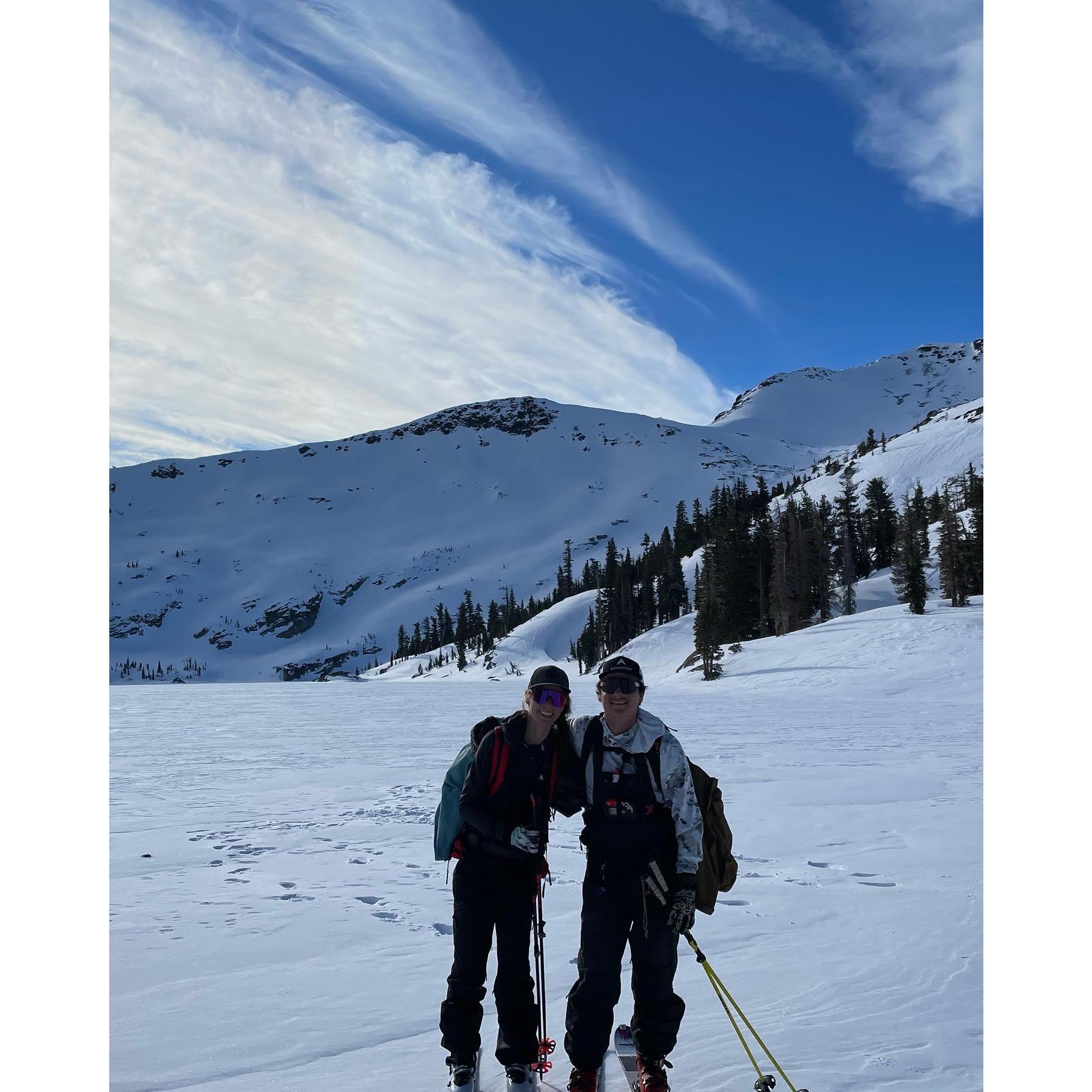 Our biggest backcountry ski day together in Desolation, 2022.