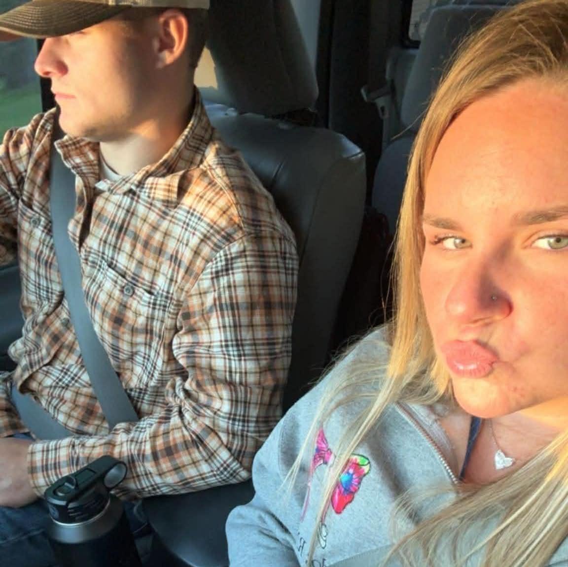 Dustin driving Taylor to a night shift