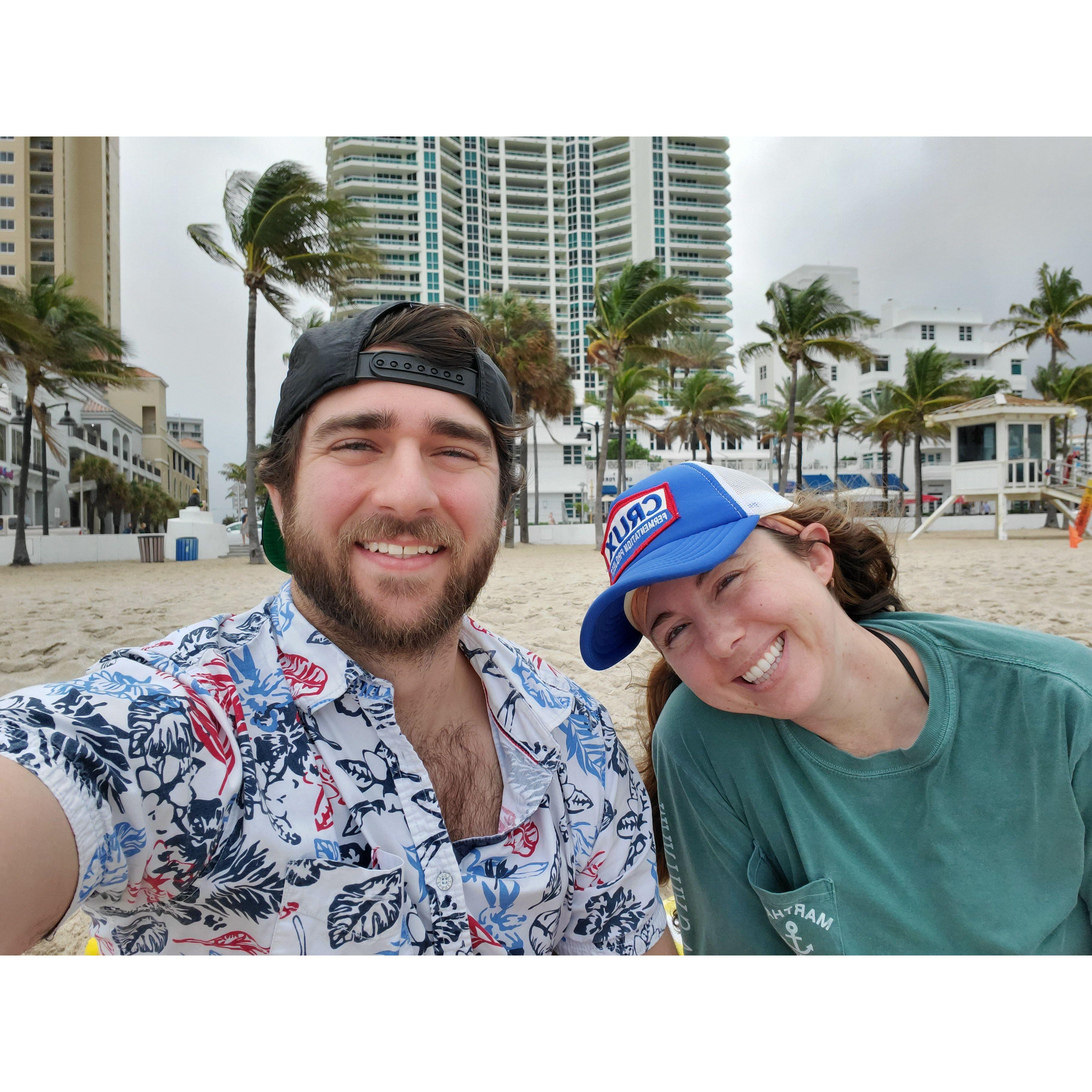 Beach hang session in Fort Lauderdale, Florida in 2020 (right before Covid)