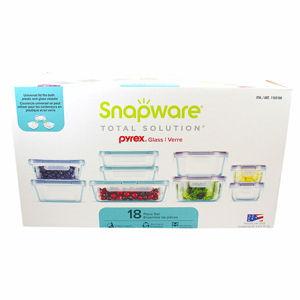 Snapware Total Solutions 18-piece Pyrex Glass Food Storage Set