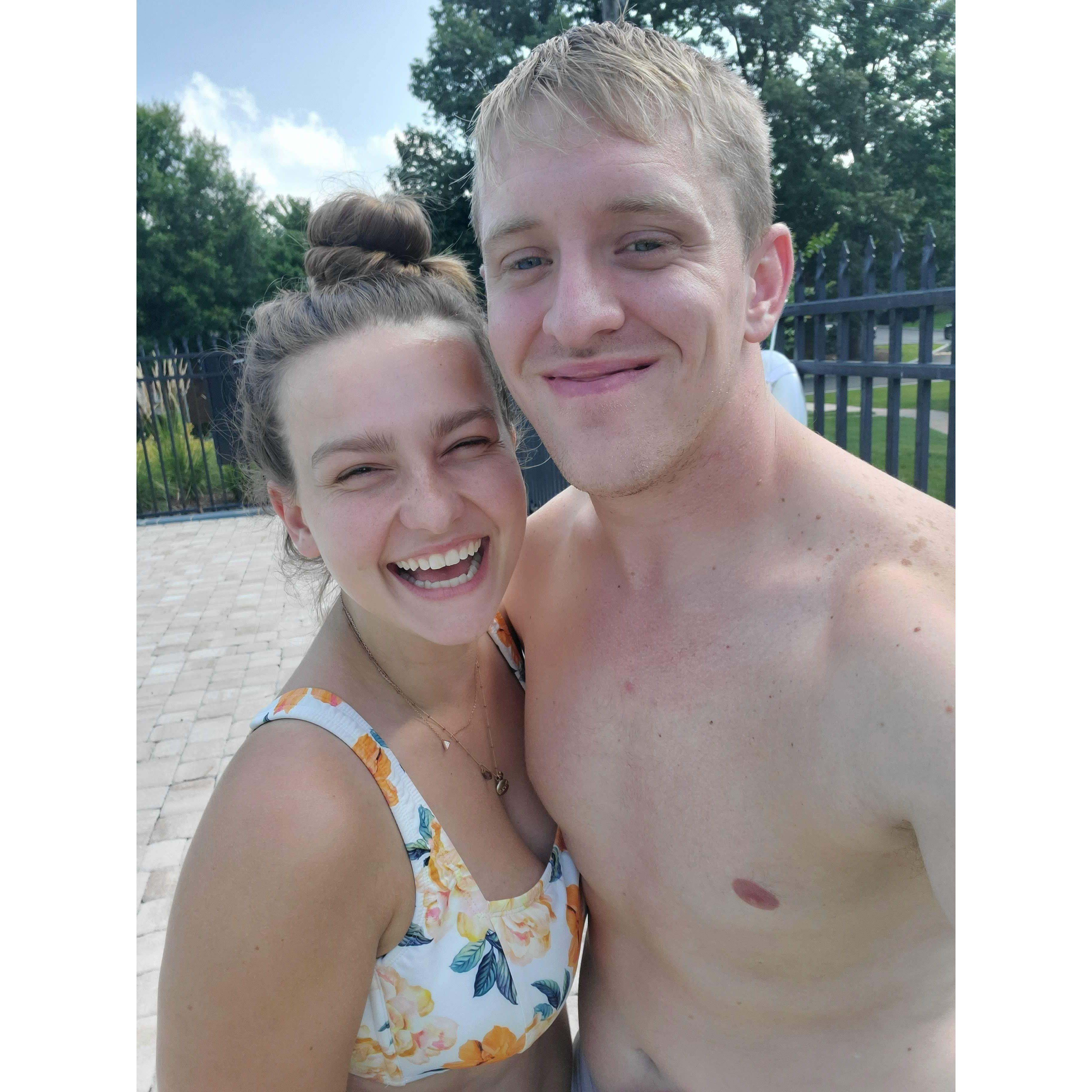 When you are so excited the pool opens up.