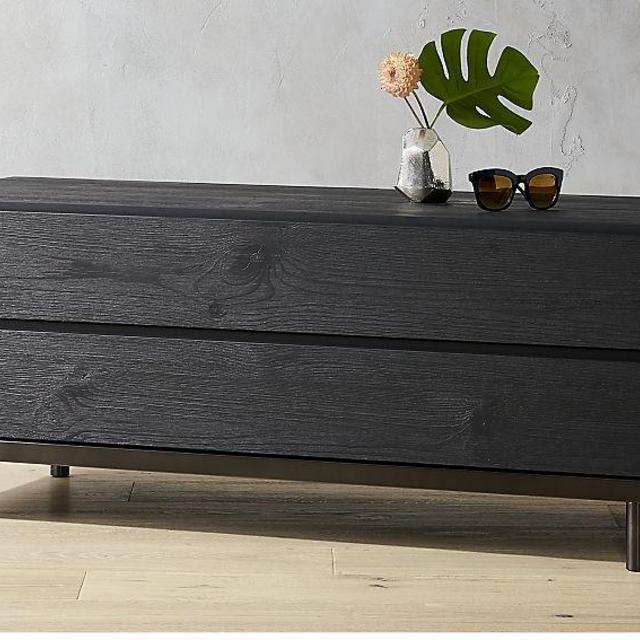 Flip Black Storage Credenza
