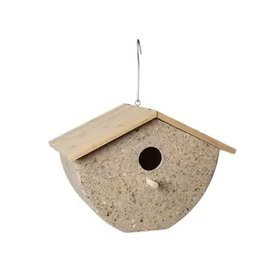 Oasis 11-in H Natural Wood Finches Nesting Box Bird House