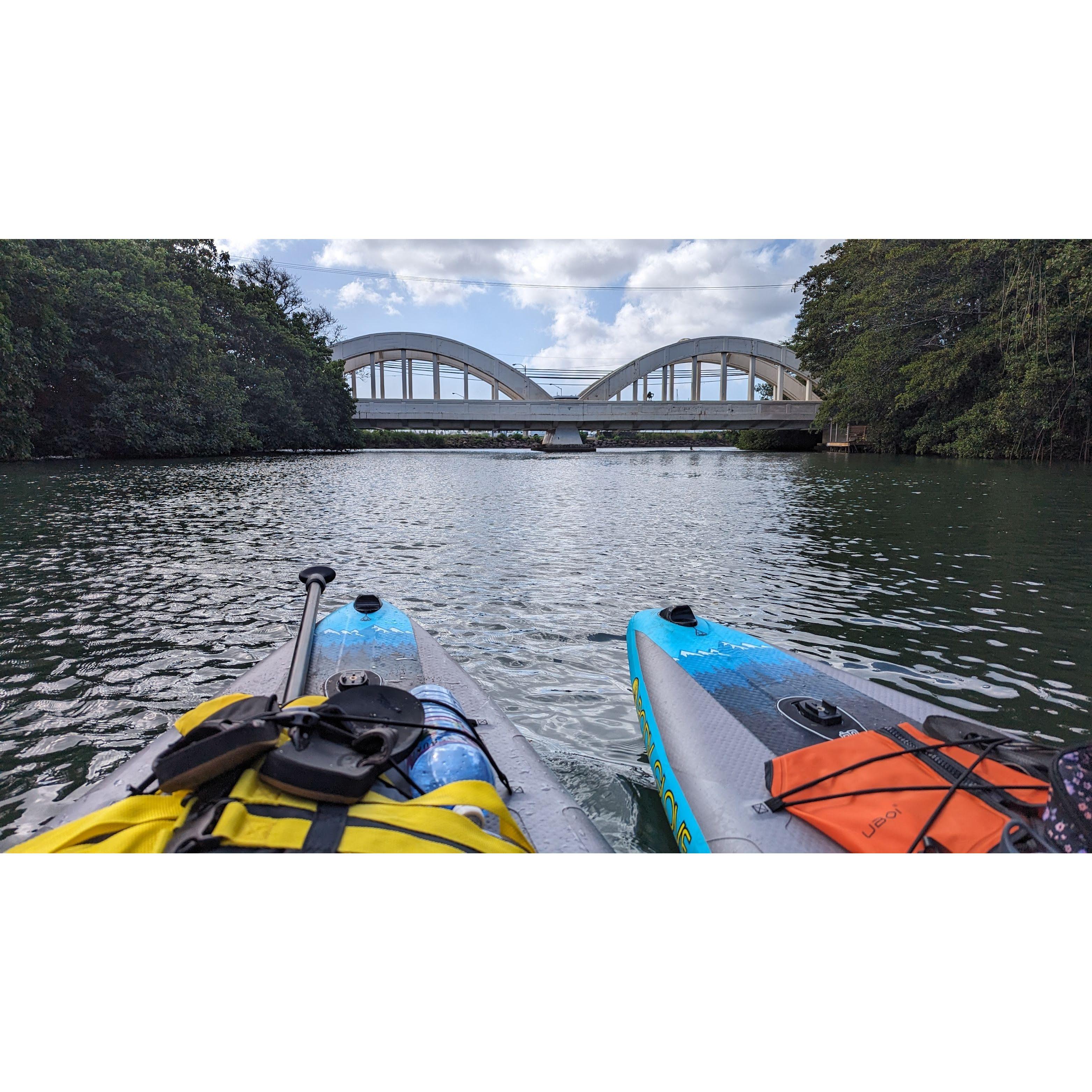 One of our MANY paddleboarding adventures with many more to come. North Shore 'Anahulu River