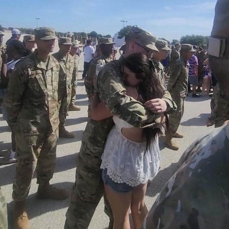 The first time we saw each other after tanner got out of basic training