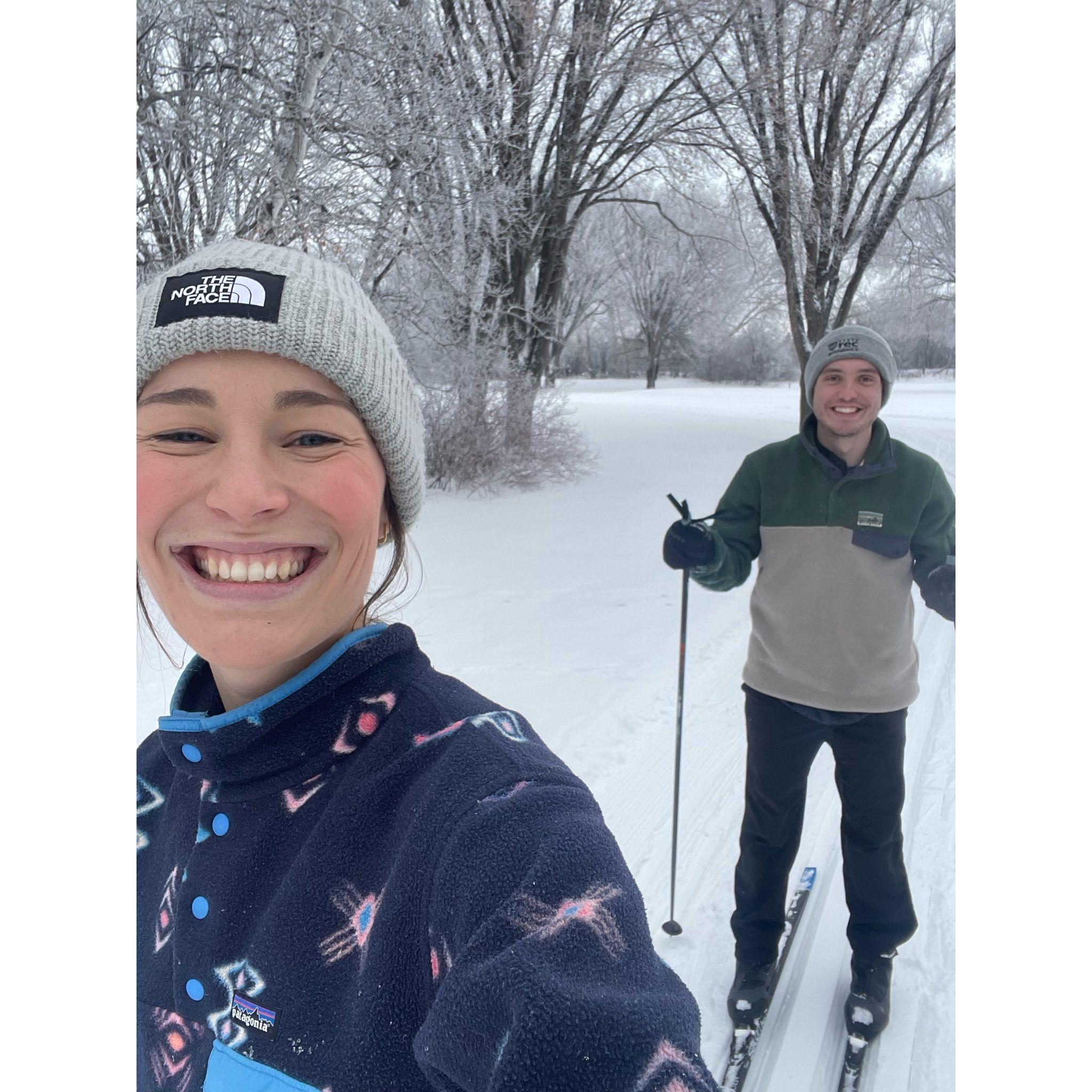 XC skiing was our favourite wintertime hobby!