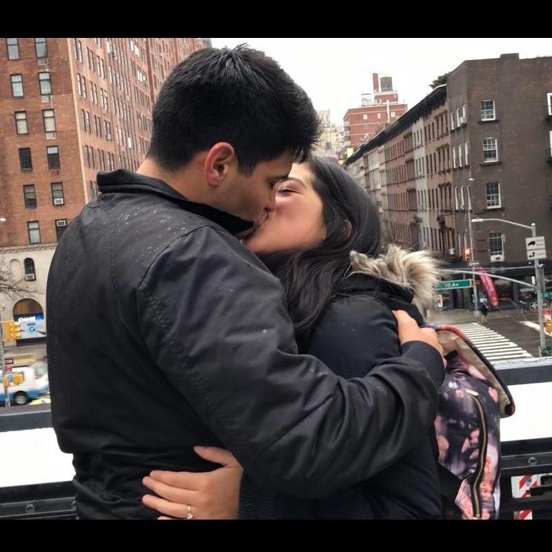 We're engaged!! The High Line, NYC. January 5, 2019.