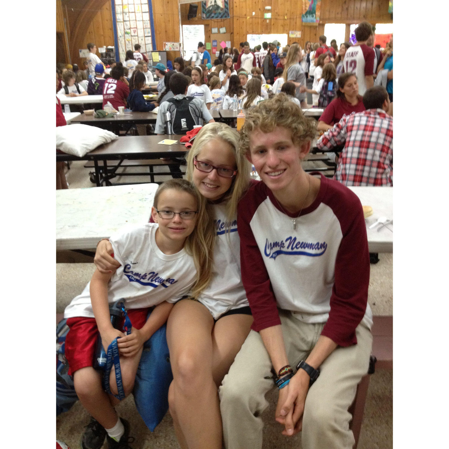 Last day of camp 2012 before leaving off to our separate colleges - with Reuben, Elyse's brother